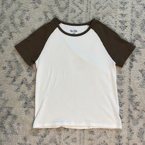 John Galt Cream Brown Bella Colorblock T-shirt